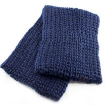 Navy Blue Chunky Knitted Snood