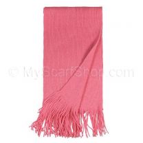 Pink Plain Knitted Scarf