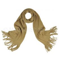 Beige Plain Knitted Scarf