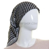 Black and White Arab Scarf (Shemagh)