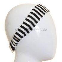 Black and White Stripes Headwrap