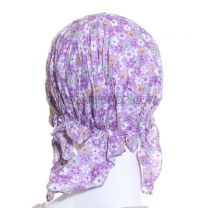 Lilac Floral Cotton Headwrap