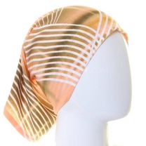 Beige Stripes Al Amira Tube Hijab Bonnet
