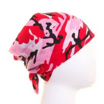 Red and Pink Camouflage Bandana