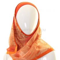 Orange Abstract Swirls Al Amira Kuwaiti Hijab