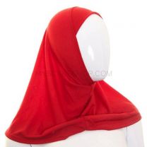 Kids 1 Piece Al Amira Hijab (Red Plain)