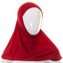 Kids 1 Piece Al Amira Hijab (Crimson Plain)