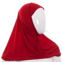 Kids 1 Piece Al Amira Hijab (Crimson Plain)