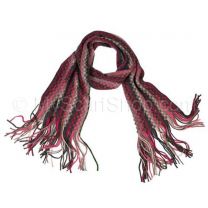 Pink Zig Zag Knitted Scarf 
