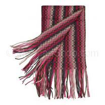 Pink Zig Zag Knitted Scarf