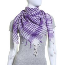 Purple and White Arab Scarf (Shemagh)