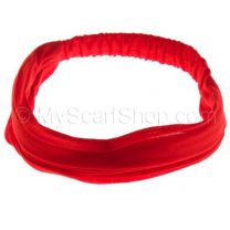 Red Plain Jersey Headwrap