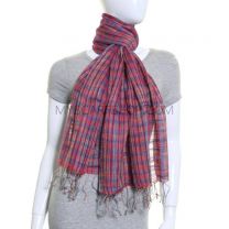 Red Check Handloom Scarf