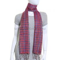 Red Check Handloom Scarf