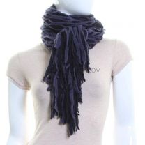 Knitted Web Scarf (Navy)
