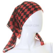 Red & Black Checkered Cotton Bandana