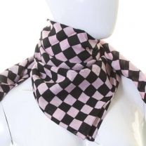 Pink Checkered Cotton Bandana