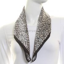 Leopard Print Silk Neckerchief