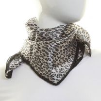 Leopard Print Silk Neckerchief