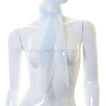 Sheer Square Scarf (Pale Blue)