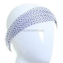 White Polka Dot Headwrap