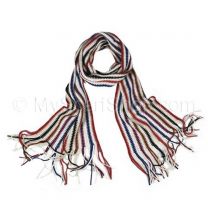 White Stripes Knitted Scarf 