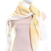 Yellow and White Arab Scarf (Shemagh)