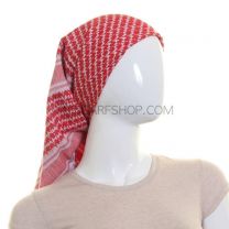 Red and White Arab Scarf (Shemagh)